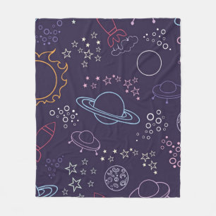 Weltraummuster Fleecedecke
