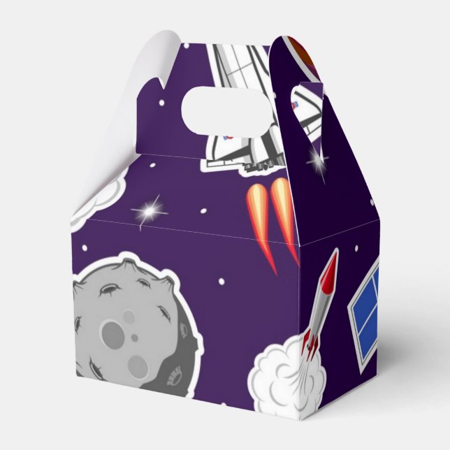 Weltraummuster Geschenkschachtel (Vorderseite)