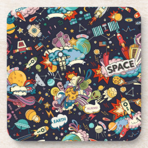 Weltraummuster Getränkeuntersetzer