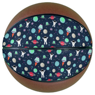 Weltraummuster-Illustration Basketball