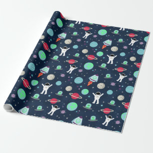 Weltraummuster-Illustration Geschenkpapier