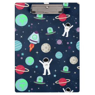 Weltraummuster-Illustration Klemmbrett