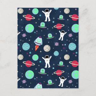 Weltraummuster-Illustration Postkarte