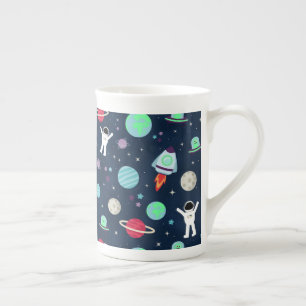 Weltraummuster-Illustration Prozellantasse