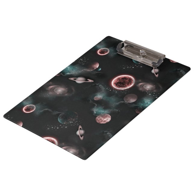 Weltraummuster  klemmbrett (Schrägansicht)