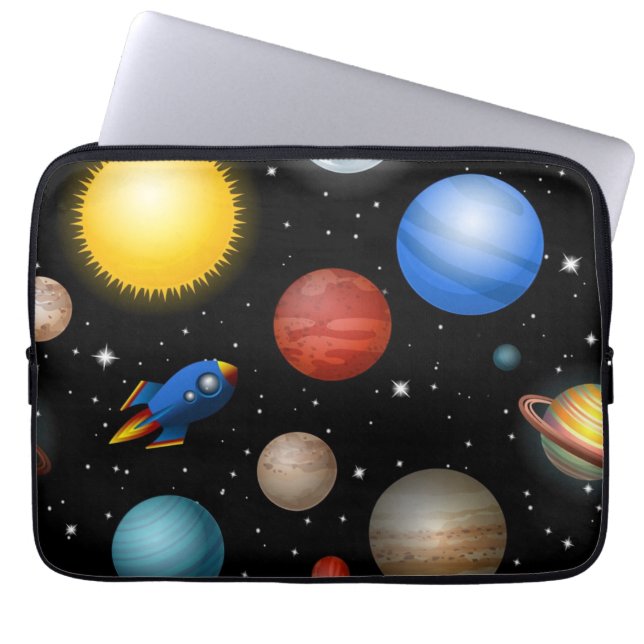 Weltraummuster Laptopschutzhülle (Vorderseite)