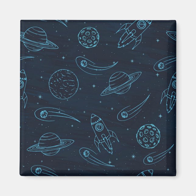 Weltraummuster Magnet (Vorne)