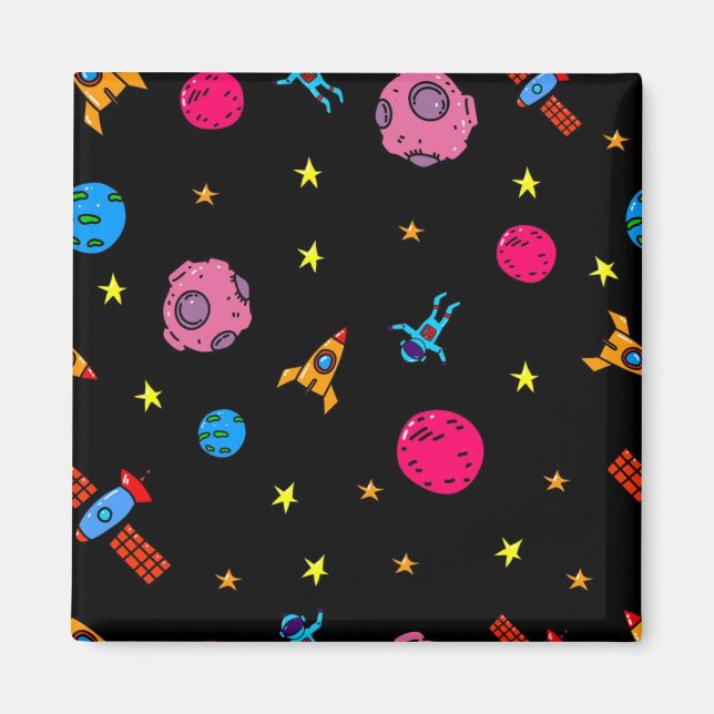 Weltraummuster Magnet (Vorne)