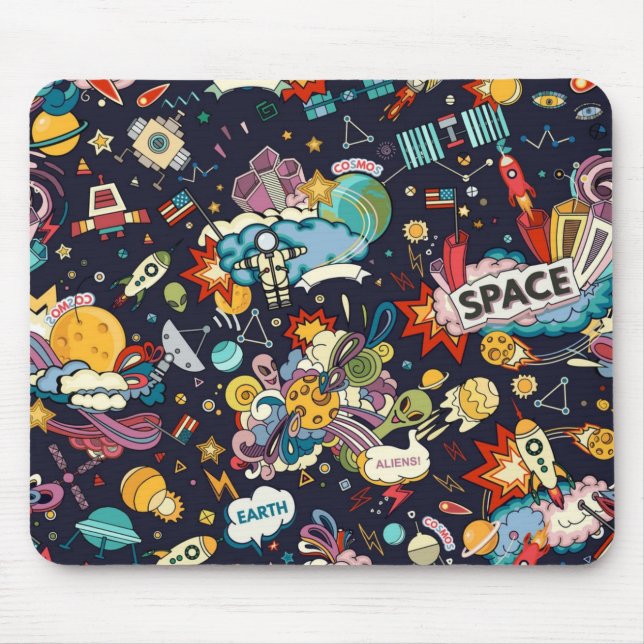 Weltraummuster Mousepad (Vorne)