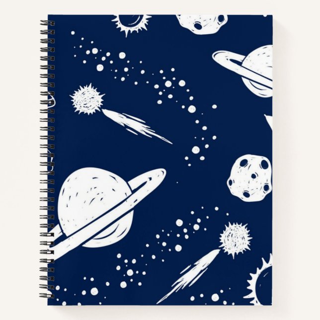 Weltraummuster Notizbuch (Vorderseite)
