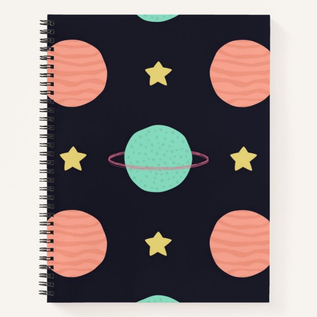 Weltraummuster Notizbuch (Vorderseite)