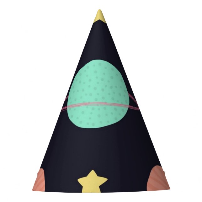 Weltraummuster Partyhütchen (Vorderseite)