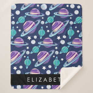 Weltraummuster, Planeten, Sterne, Galaxie, Ihr Nam Sherpadecke