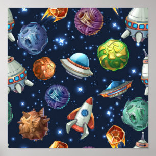 Weltraummuster Poster