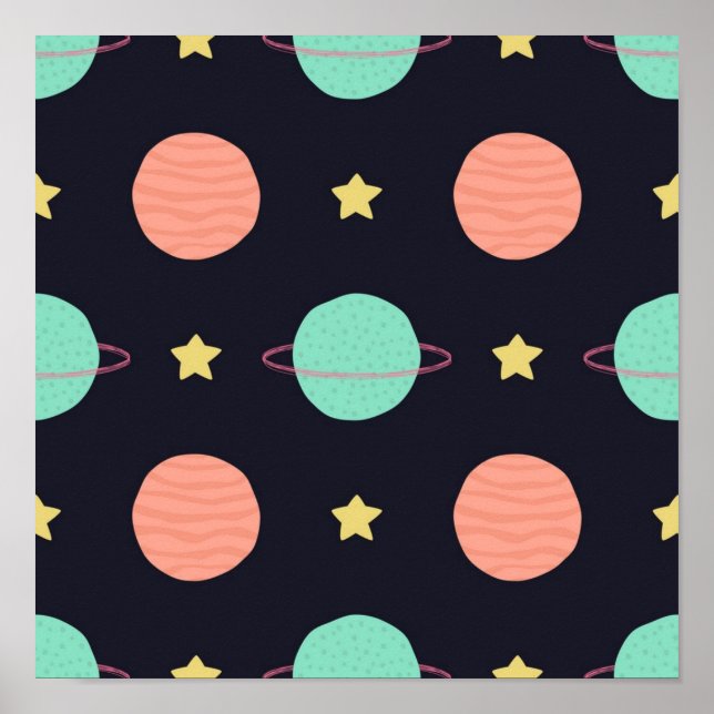 Weltraummuster Poster (Vorne)