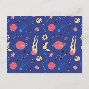 Weltraummuster Postkarte