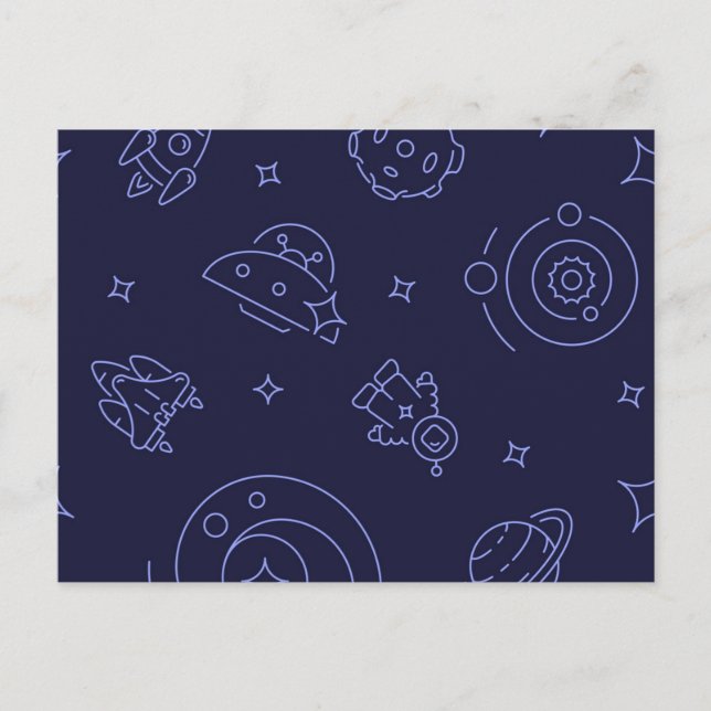 Weltraummuster Postkarte (Vorderseite)