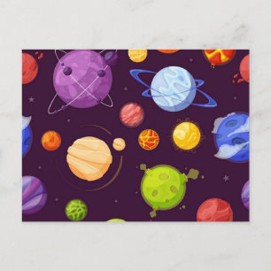 Weltraummuster Postkarte