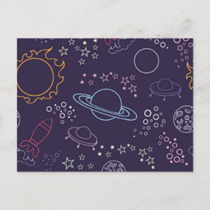 Weltraummuster Postkarte