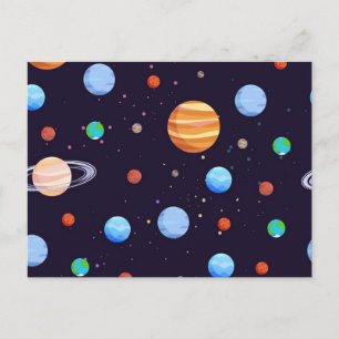 Weltraummuster Postkarte