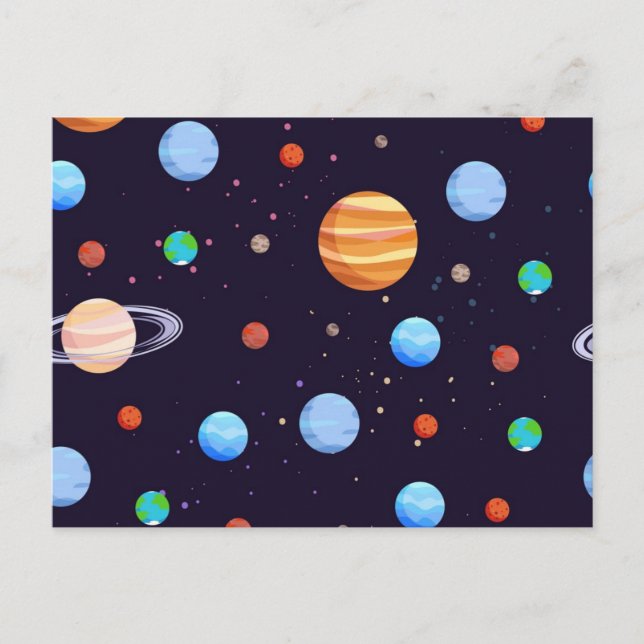 Weltraummuster Postkarte (Vorderseite)