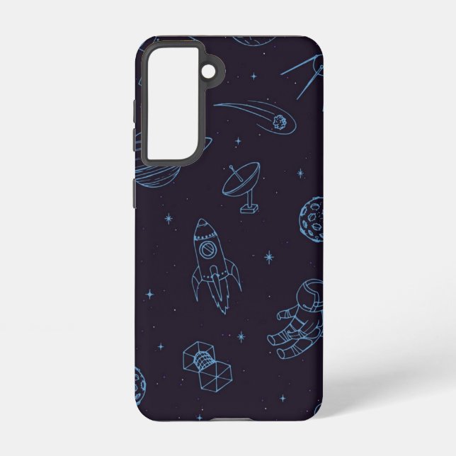 Weltraummuster Samsung Galaxy Hülle (Rückseite)