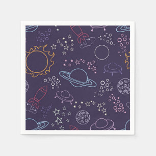 Weltraummuster Serviette