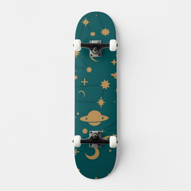 Weltraummuster Skateboard (Vorderseite)