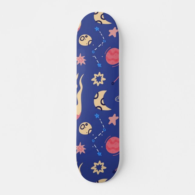 Weltraummuster Skateboard (Vorne)