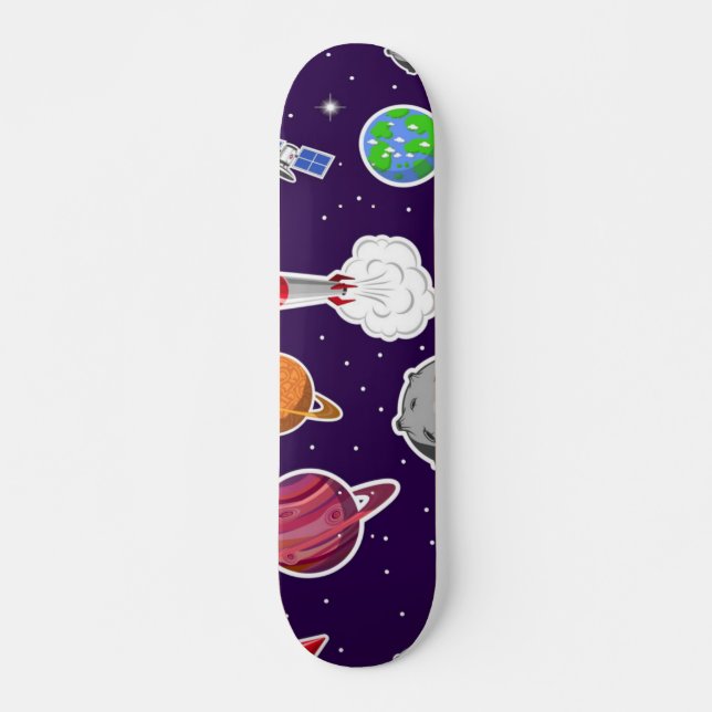 Weltraummuster Skateboard (Vorne)