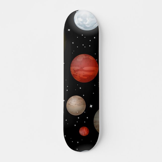 Weltraummuster Skateboard (Vorne)