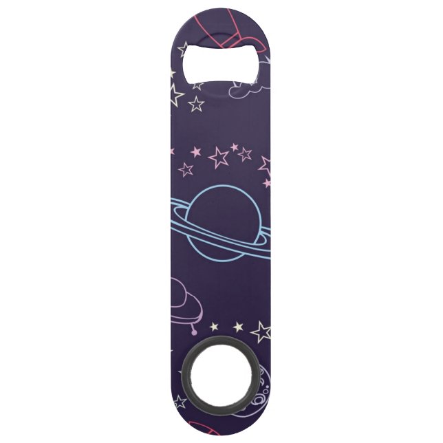 Weltraummuster Speed Flaschenöffner (Vorderseite)