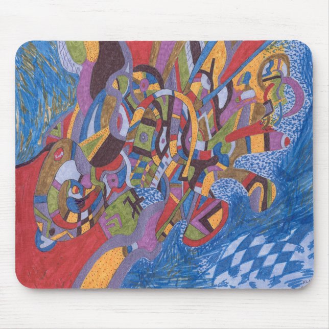 Weltraumoktopus, abstrakt mousepad (Vorne)