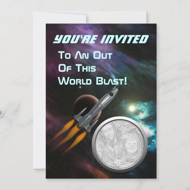 Weltraumpartei Einladung (Vorderseite)