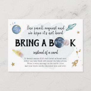 Weltraumplaner bringen eine Book-Insert-Karte mit Begleitkarte