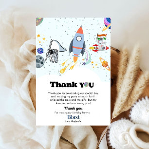 Weltraumplanet Junge Geburtstag danke Karte