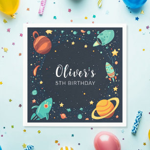 Weltraumplaneten Galaxy Geburtstag Serviette