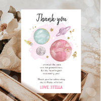 Weltraumplaneten Galaxy Girl Pink Vielen Dank