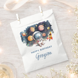 Weltraumplaneten glücklich zum Geburtstag Geschenktütchen