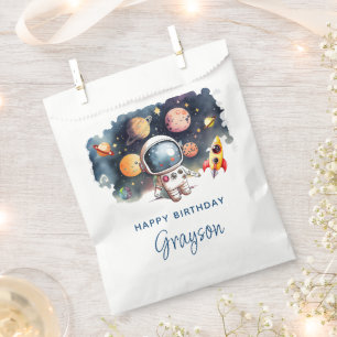 Weltraumplaneten glücklich zum Geburtstag Geschenktütchen