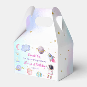 Weltraumplaneten & Raketenschiff Geburtstagsparty Geschenkschachtel