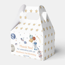 Weltraumplaneten & Raketenschiff Geburtstagsparty Geschenkschachtel