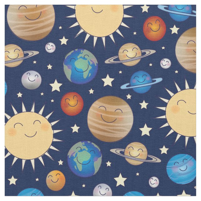Weltraumplaneten Sonnensystem Stoff (Nahaufnahme)