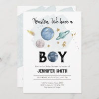 Weltraumplanets Boy Baby Shower Einladung