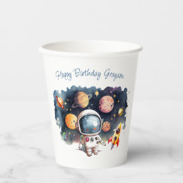 Weltraumplanets Boy Birthday Pappbecher