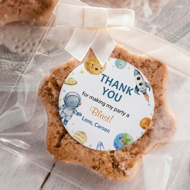 Weltraumplanets Boy Birthday Party Stickers (Von Creator hochgeladen)