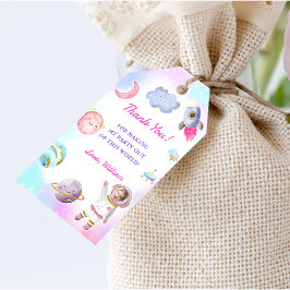 Weltraumplanets-Raketenschiff Vielen Dank für Ihr Geschenkanhänger