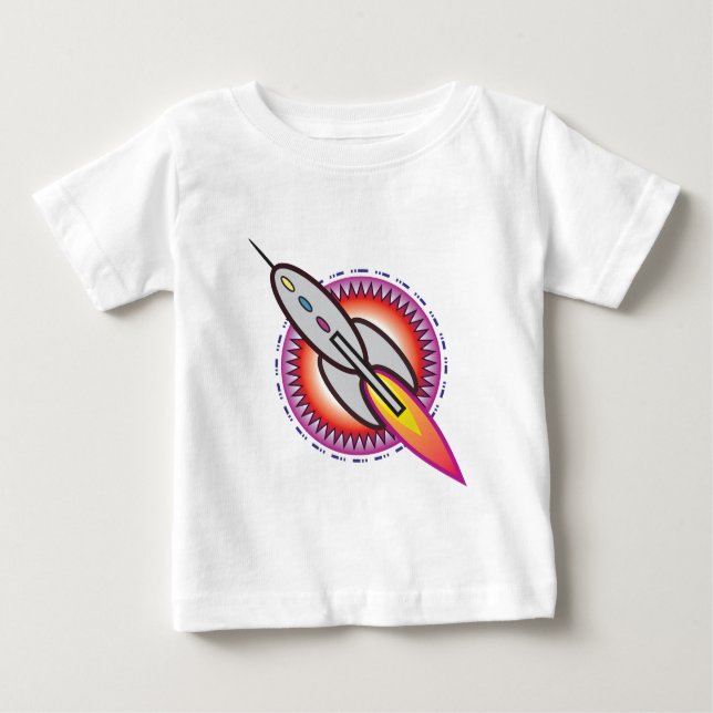 Weltraumrakete Baby T-shirt (Vorderseite)