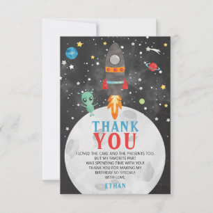 Weltraumrakete Geburtstag Danke Karte
