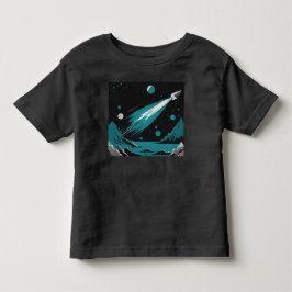 Weltraumrakete – Graues und blaues Toddler-T-Shirt Kleinkind T-shirt